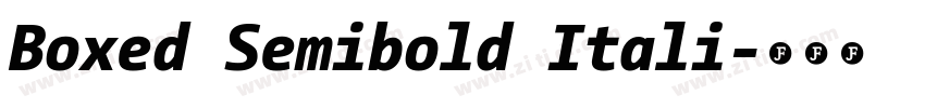 Boxed Semibold Itali字体转换